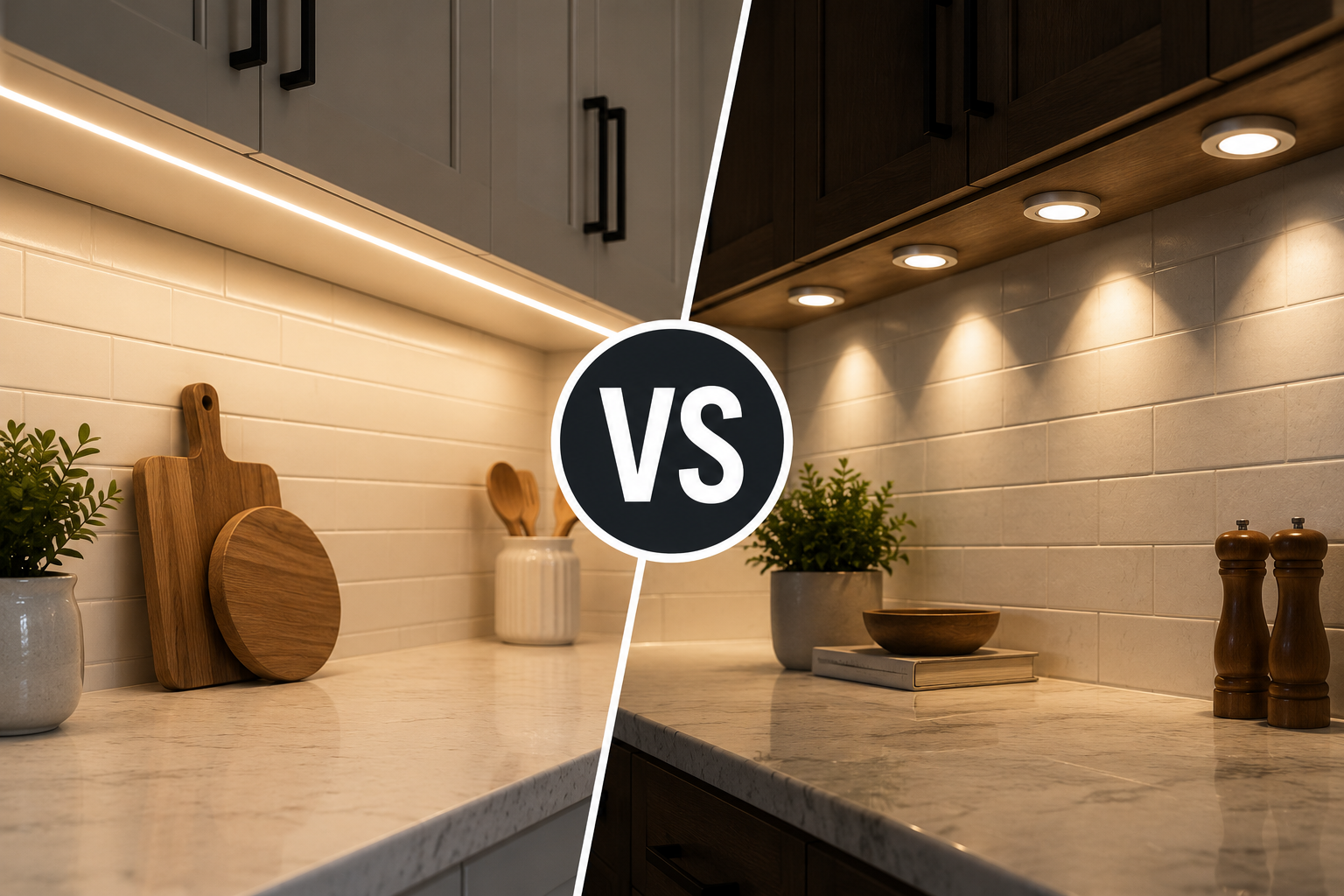 LED Strip vs Puck Lights Woodworker Express Blog LED Strip vs Puck Lights